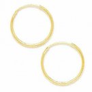 14K Solid Yellow Gold Women/Children's Stylish Classic Endless Hoop Earrings