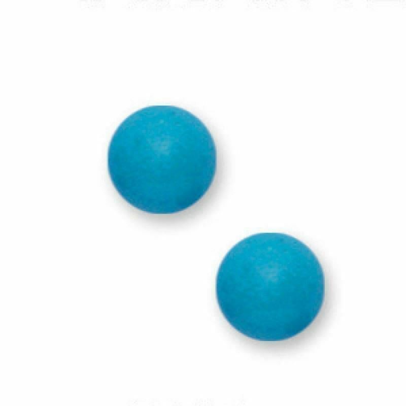 14K Solid Yellow Gold Turquoise Ball Stud Push Back Earrings ER-TRQ4