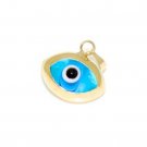 Gorgeous 14K Yellow Gold Evil Eye Good Luck Charm Pendant