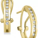 Diamond J-Hoop Earrings (1/4 ct. t.w.) in Sterling Silver or 14K Gold-Plated Ste