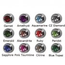 12 Pairs Birthstone Stainless Steel Ear Piercing Highest Quality Earrings 4mm