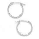 14K Solid White Gold Women/Children's Stylish  Classic Endless Hoop Earrings