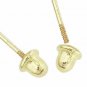 14K Solid Yellow Gold Oval Purple Opal Stud Screw Back Earrings