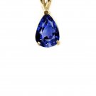 2CT 14K SOLID YELLOW GOLD PEAR SHAPE SAPPHIRE PENDANT BASKET SETTING