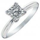 2.15ct Princess Cut Solitaire Engagement Wedding Ring Brilliant Cu14k White Gold