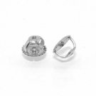 Real 14K White Gold Screw On Off Earring Backs Backings Nuts One Pair 4 Studs
