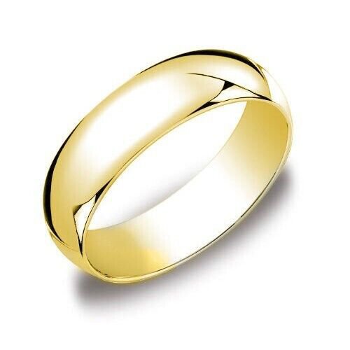 4mm 14k Yellow Gold Plated 925 Silver Men's Wedding Band Ring Size's 5-13