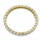 14K Yellow Gold 30 CARAT Created Diamond Over Sterling Silver Tennis Bracelet 8"