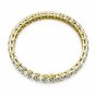 14K Yellow Gold 30 CARAT Created Diamond Over Sterling Silver Tennis Bracelet 8"