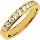 14K Size 6 .44CT Forever Channel Set Classic Moissanite Anniversary Band Ring