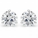 14K YELLOW GOLD .51CT Round Cut Natural Diamond Stud Push Back Earrings