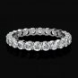 14K White Gold 4CT Sizes 5-8 Round Cut Simulated Diamond Eternity Wedding Ring