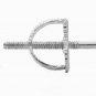 14k White Gold 2CTW Round Cut Lab Black Diamond  Solid  Screw Back Stud Earrings