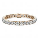 14K Rose Gold 30 CARAT 8" Lab Diamond Over Sterling Silver Tennis Bracelet