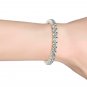 14K Rose Gold 30 CARAT 8" Lab Diamond Over Sterling Silver Tennis Bracelet