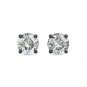 14K Black Gold 0.5 CT 4MM Created Diamond Round Screw Back Stud Earrings