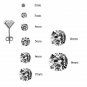 14K WG 7MM Cubic Zirconia Round 4 Kids Women & Men Stud Push Back Earrings