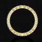 14K Yellow Gold 4CT Sizes 5-8 Round Cut Simulated Diamond Eternity Wedding Ring