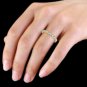 14K Yellow Gold 4CT Sizes 5-8 Round Cut Simulated Diamond Eternity Wedding Ring