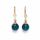 14K Yellow Gold Women/Children's Stylish  Opal Dangle Ball Earrings