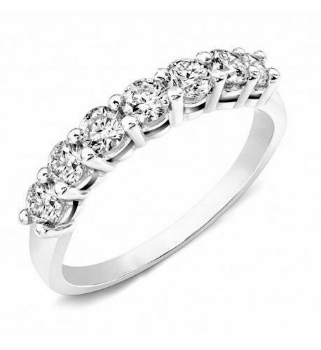 14K White Gold 0.75 CARAT Round Brilliant Cut Wedding Ring