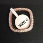 NEW! Sterling Silver Over Rose Gold Eternity Square Women's Band Size 6