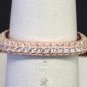 NEW! Sterling Silver Over Rose Gold Eternity Square Women's Band Size 6