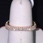 NEW! Sterling Silver Over Rose Gold Eternity Square Women's Band Size 6