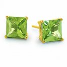 14K Yellow Gold 1CT Brilliant Brilliant Cluster Round Cut Flower Stud Earrings