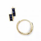 Women/Children's 14K Yellow Gold Sapphire September Birthstone Huggie Earrings
