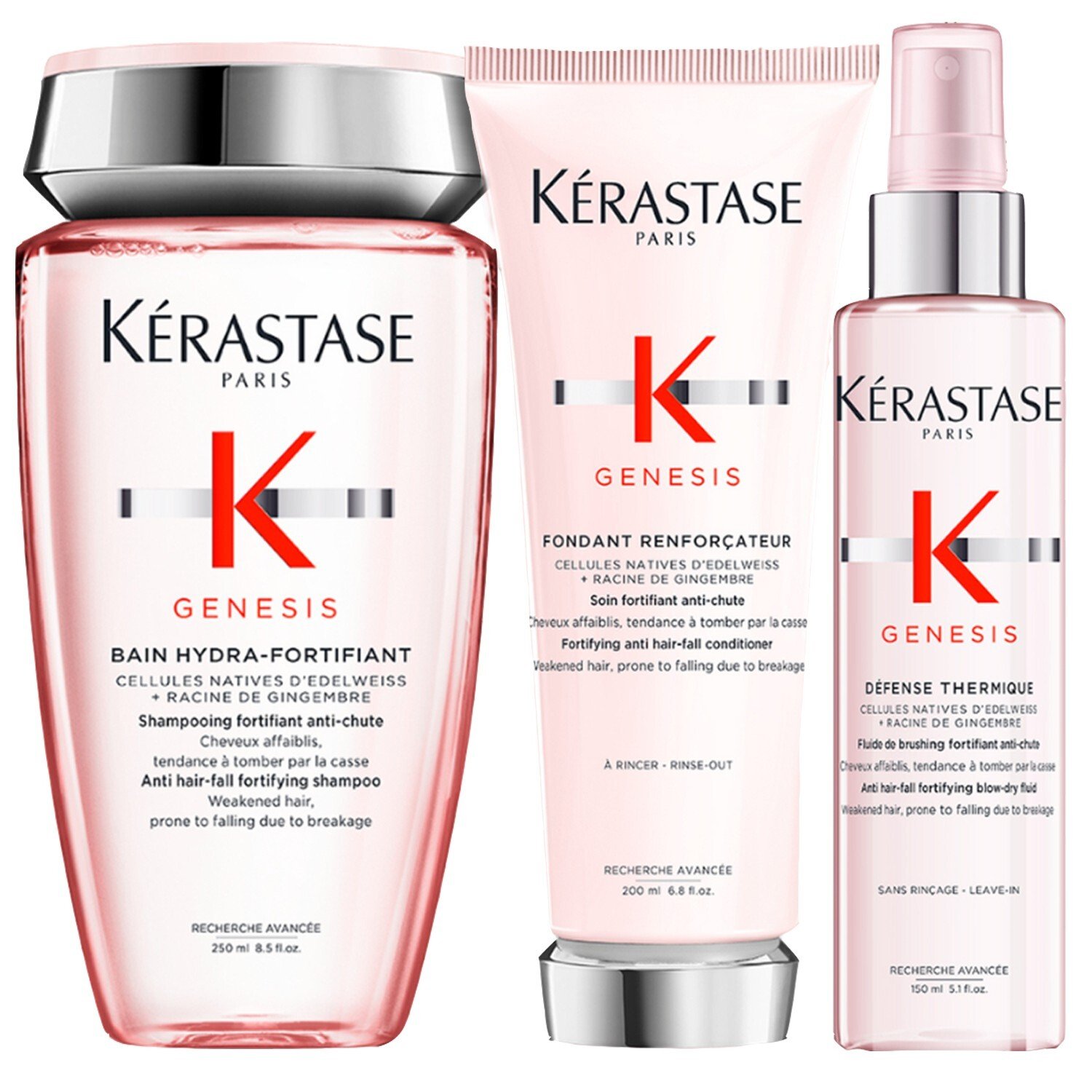 K&Atilde;&copy;rastase Genesis perfect gift set Bain Hydra-Fortifiant 8.5 oz, Fondant Renfor&Atilde;&sect;