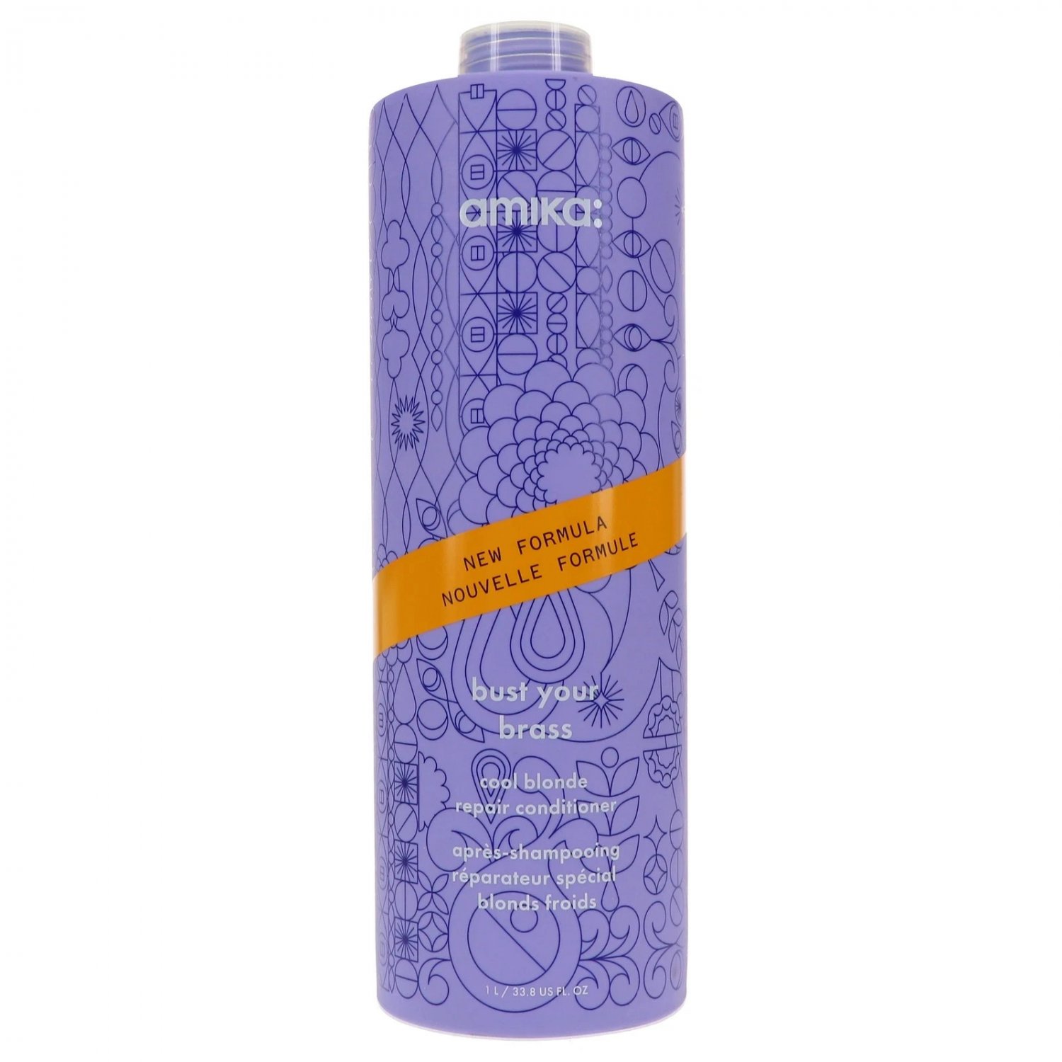 Amika Bust Your Brass Cool Blonde Repair Conditioner 33.8 oz Fast Shipping