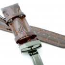 DARK BURGUNDY LEATHER WATCH BAND BLACK CLASP JOE RODEO JO JO 24mm