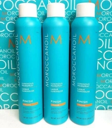 Moroccanoil Luminous Hairspray  STRONG  Hold  10 oz -  PACK OF 3