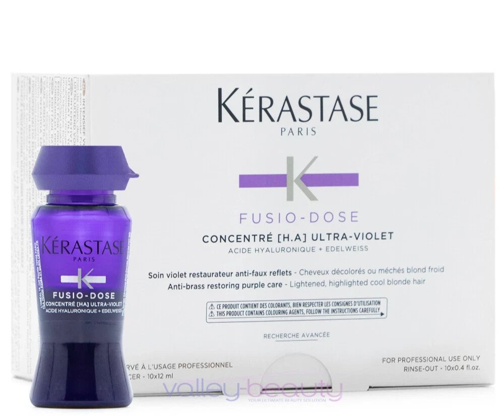 Kerastase FUSIO DOSE CONCENTRE [H.A] Ultra-Violet 10 x 12ml VIALS,