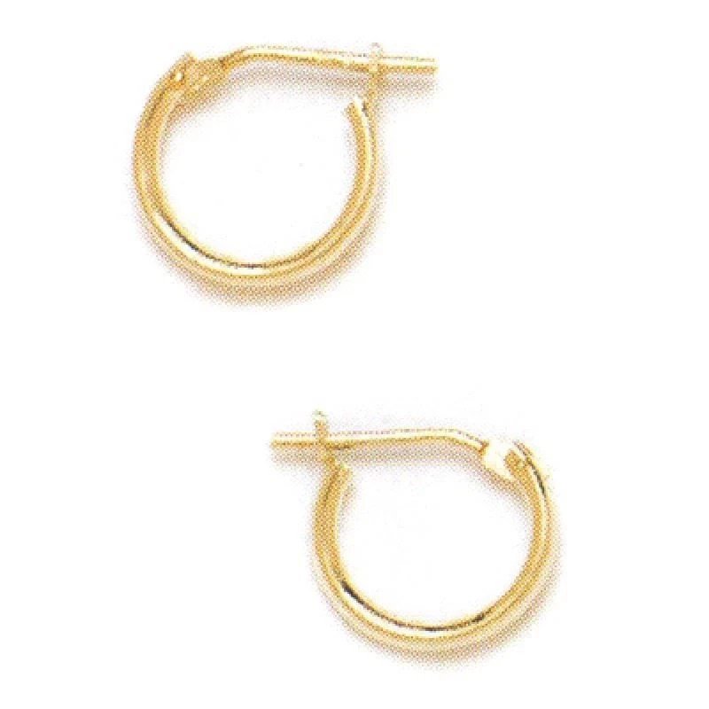 Children/Babies 14K Solid Yellow Gold Classic Hoop Earrings