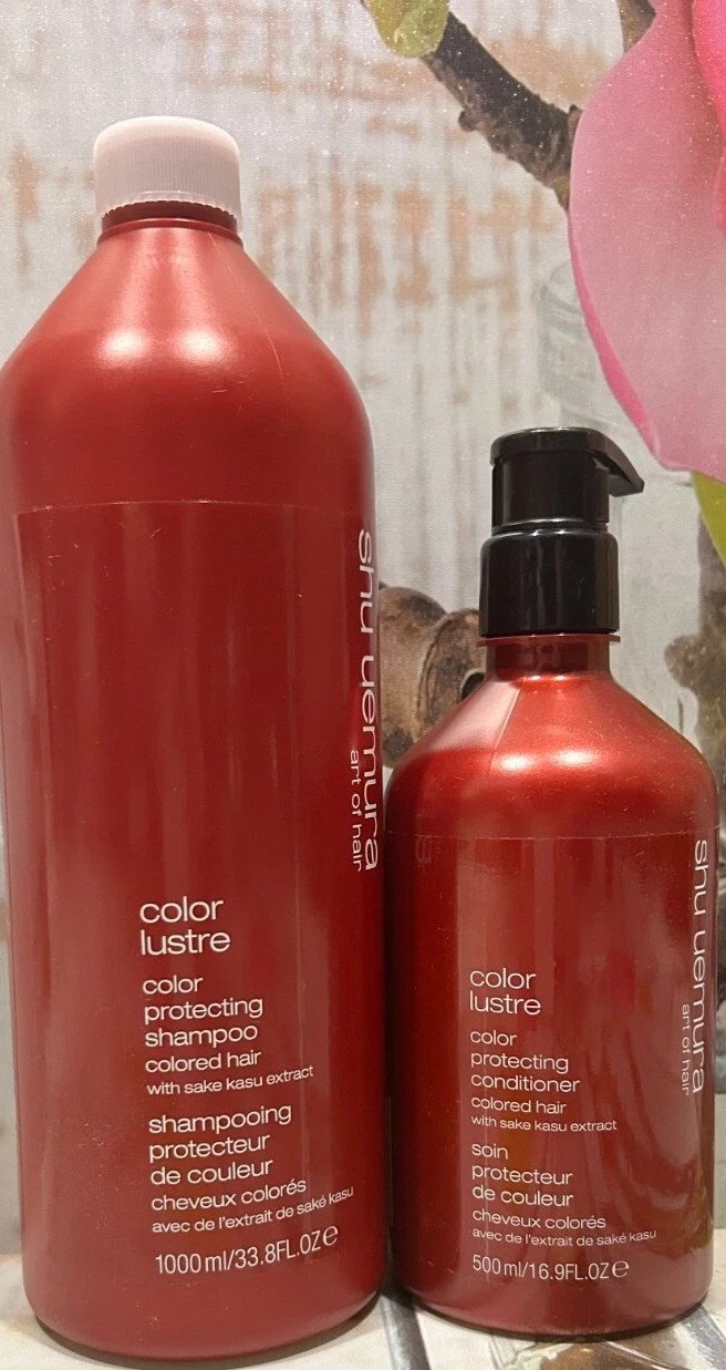 Shu Uemura Color Lustre Color Protecting Shampoo 33.80z and Conditioner 16.9 oz