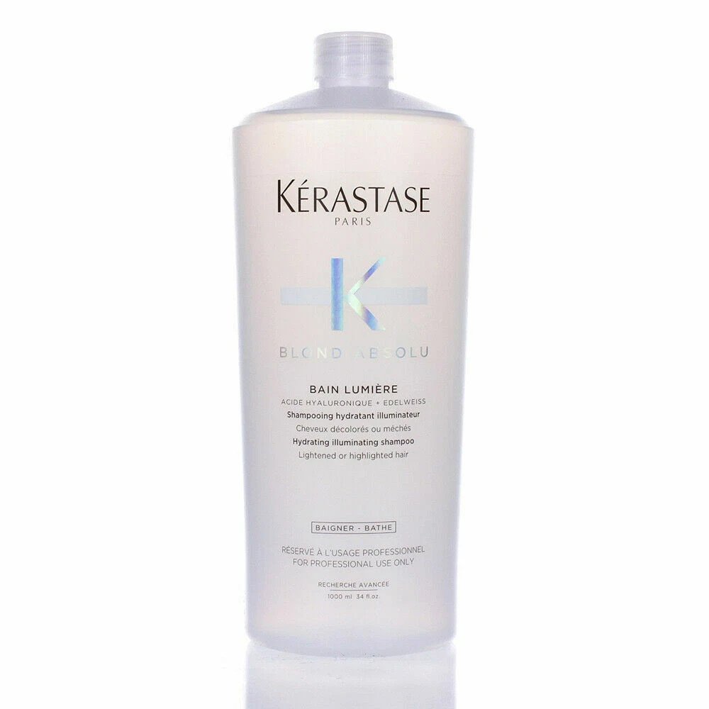 Kerastase Blond Absolu Bain Lumiere 34oz/1000MLW/PUMP ~FAST SHIPPING