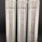 KENRA 9 DESIGN SPRAY LIGHT HOLD 10 OZ   (Lot of 3 )DENTED/MISSING CAPS