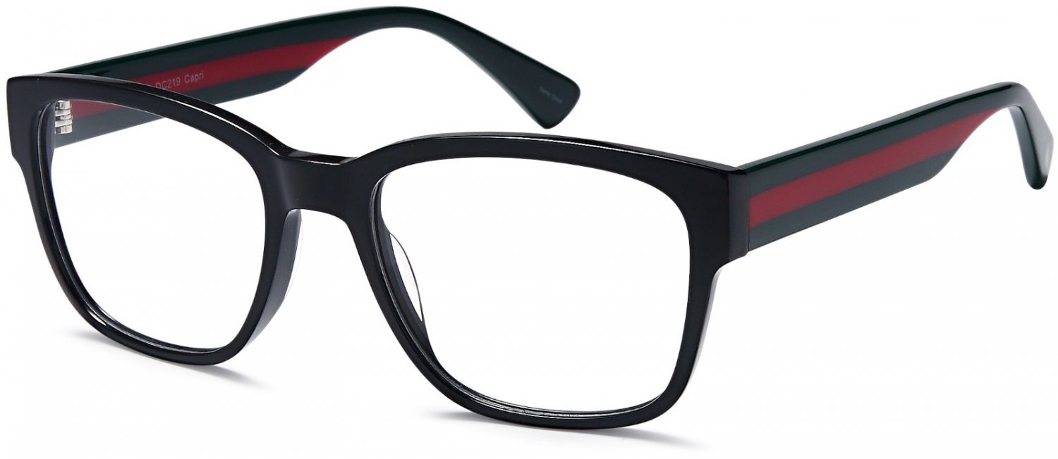 DICAPRIO DC219 COL BLK GREEN RED  EYEGLASSES 56-19 145MM FAST SHIPP