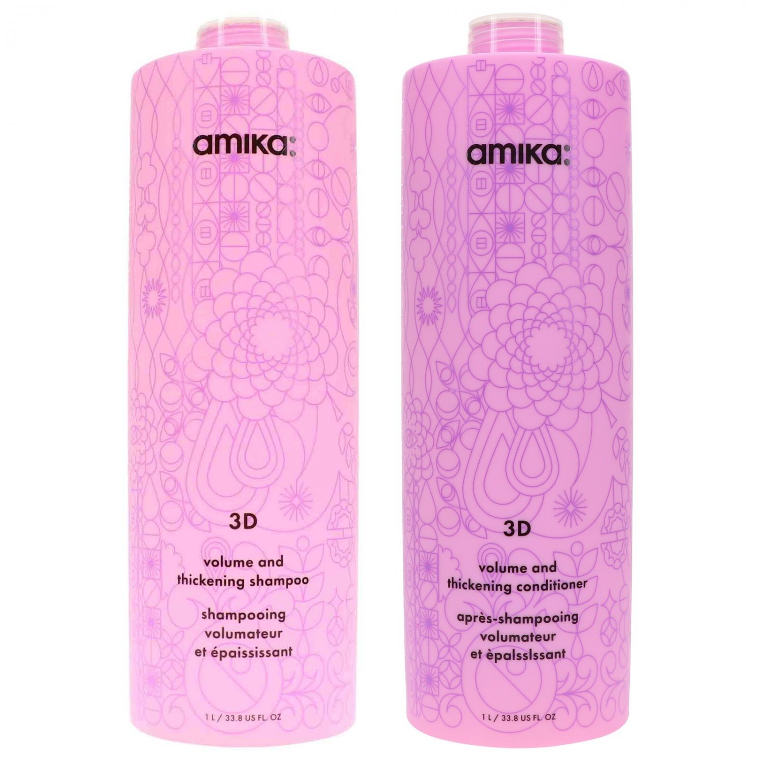 Amika 3D Volume & Thickening Shampoo & Conditioner  33.8 oz Duo