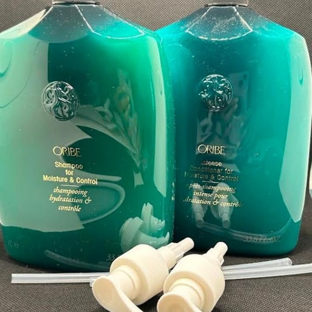 Oribe Moisture & Control Shampoo and Intense Conditioner 33.8 oz W/ PUMPS