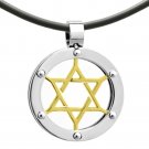 18" Stainless Steel Magen David Star Judaica Jewish Charm Pendant Necklace