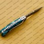 Customize Damascus Pocket Folding Knife, Groomsmen Gifts Anniversary Gift Leather Sheath