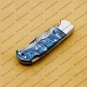 Customize Damascus Pocket Folding Knife, Groomsmen Gifts Anniversary Gift Leather Sheath
