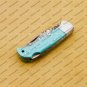 Customize Damascus Pocket Folding Knife, Groomsmen Gifts Anniversary Gift Leather Sheath