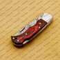 Customize Damascus Pocket Folding Knife, Groomsmen Gifts Anniversary Gift Leather Sheath