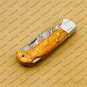 Customize Damascus Pocket Folding Knife, Groomsmen Gifts Anniversary Gift Leather Sheath
