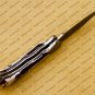 Customize Damascus Pocket Folding Knife, Groomsmen Gifts Anniversary Gift Leather Sheath