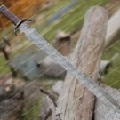 Handmade Damascus Steel VIKING Sword Rosewood Handle Battle Ready Sword /Sheath
